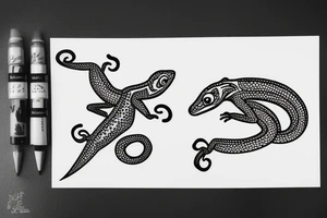 little lizard in bali tattoo idea