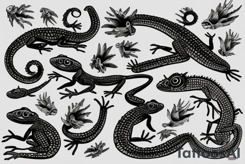 little lizard in bali tattoo idea