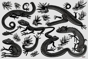 little lizard in bali tattoo idea