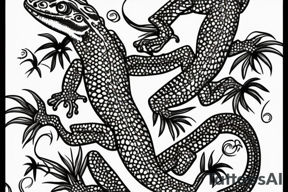 little lizard in bali tattoo idea