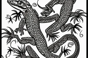 little lizard in bali tattoo idea