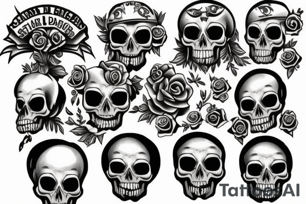 Skull tattoo idea