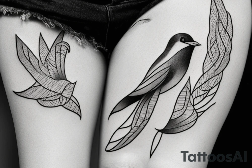 Outline of lip print tattoo idea