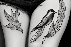 Outline of lip print tattoo idea