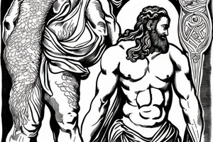 Hercules carrying the pillars of Hercules tattoo idea