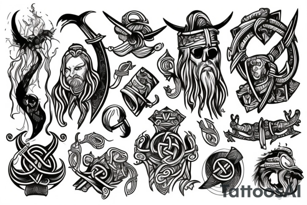 Viking themed tattoo idea