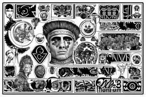 Colosseum With Caesar, and number 363 tattoo idea