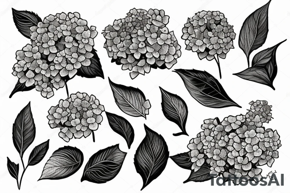 hydrangea tattoo idea