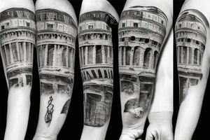 Colosseum, Caesar, and number 363 tattoo idea