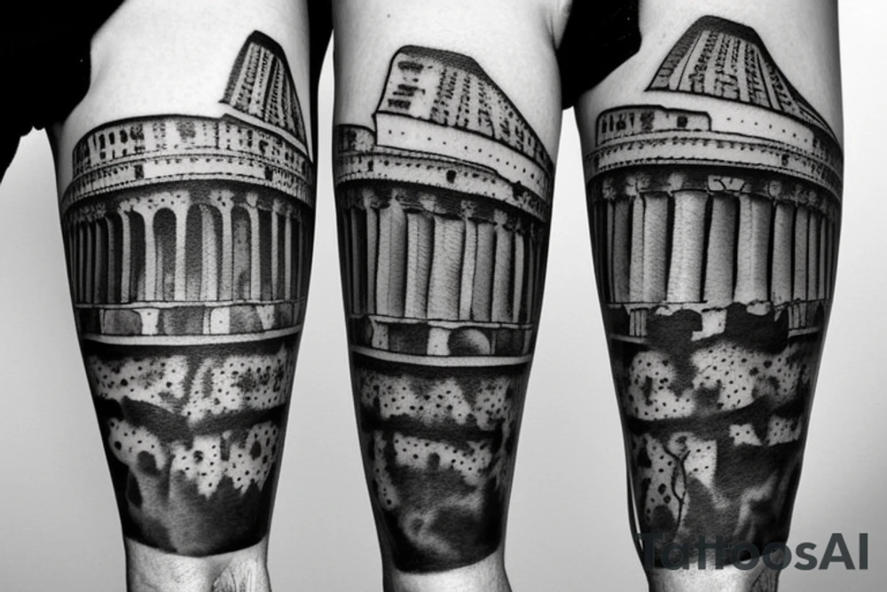 Colosseum, Caesar, and number 363 tattoo idea Colosseum, Caesar, and number 363 tattoo idea