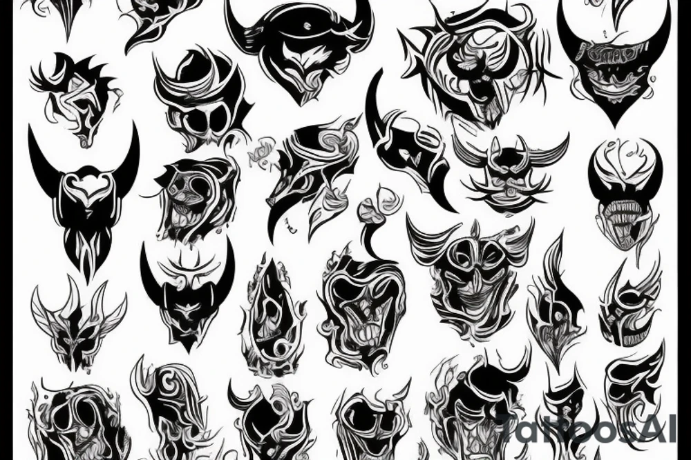 Devil black human sucsesfull tattoo idea