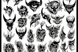 Devil black human sucsesfull tattoo idea
