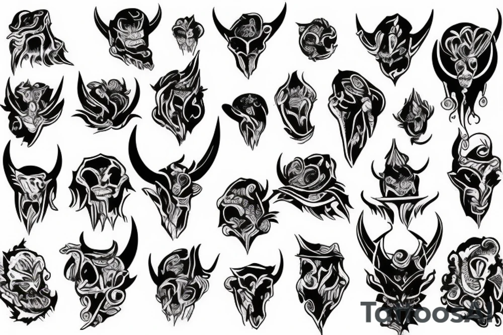 Devil black human sucsesfull tattoo idea