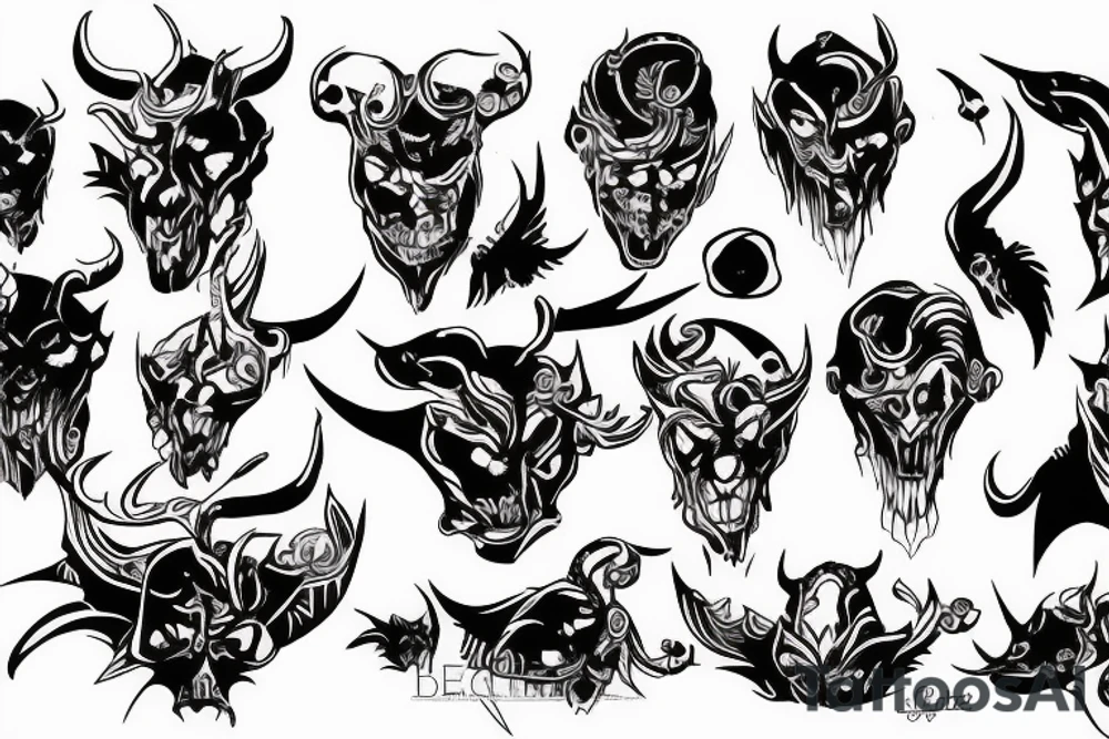 Devil human sucsesfull tattoo idea