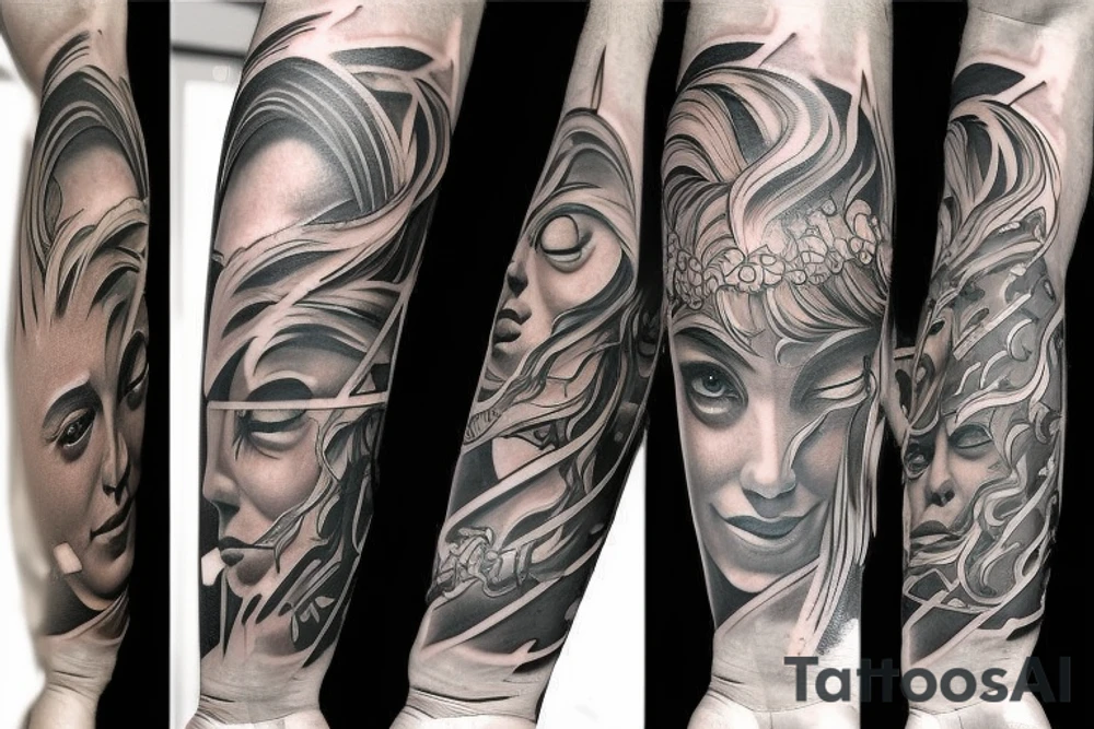 Fighter , god style tattoo idea