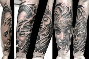 Fighter , god style tattoo idea