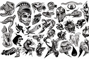 Fighter tattoo idea