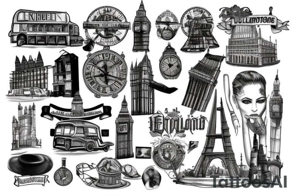 landmarks from england tattoo idea