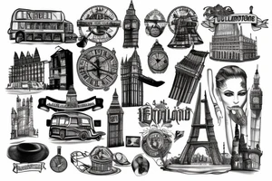 landmarks from england tattoo idea