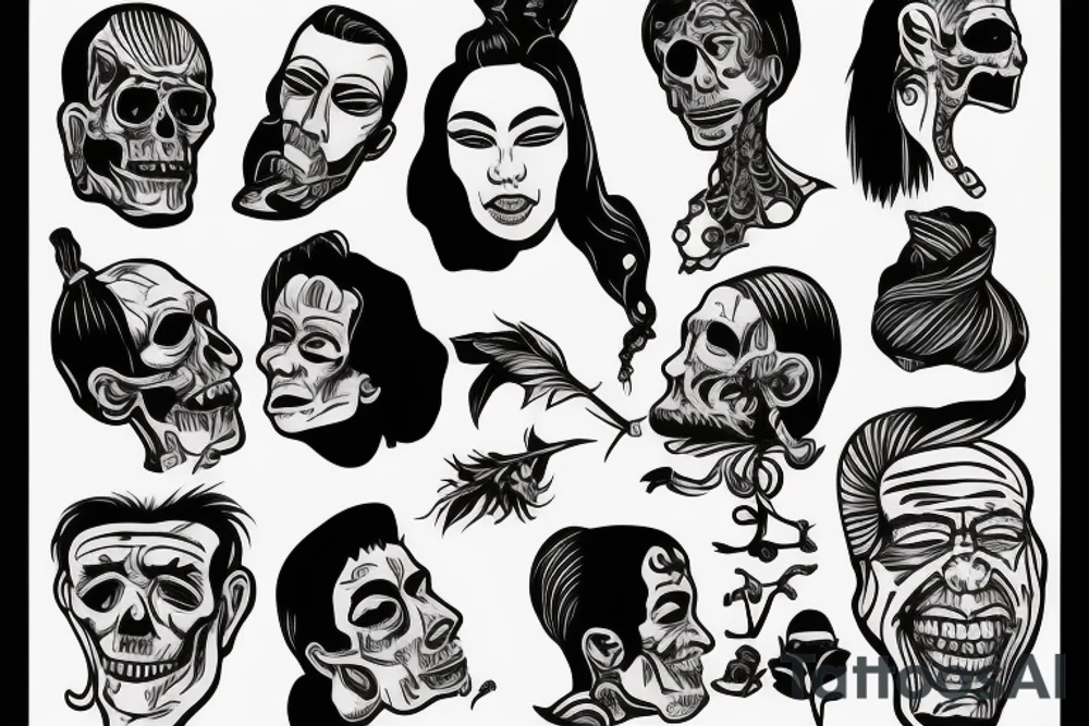 Shrunken head tattoo idea
