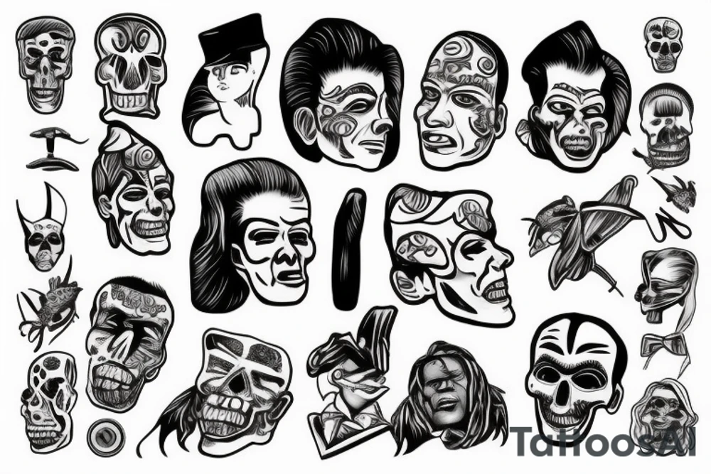 Shrunken head tattoo idea