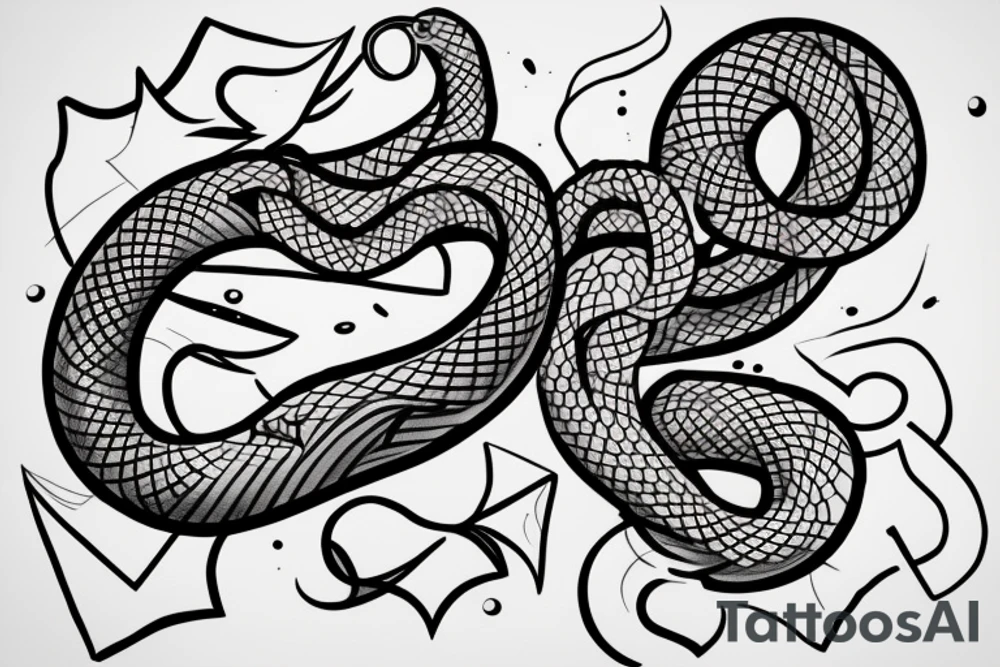 A snake turning into a knife tattoo idea
