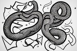 A snake turning into a knife tattoo idea