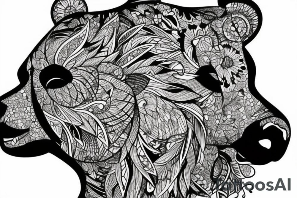 bear line tattoo idea
