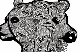 bear line tattoo idea