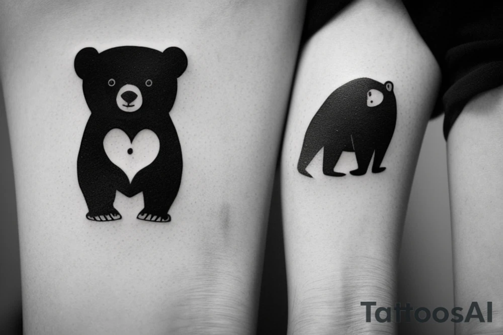 bear line tattoo idea