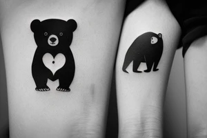bear line tattoo idea