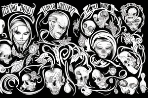 Human body living soul tattoo idea