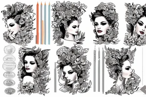 pretty woman on a bank note tattoo idea