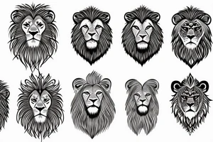 father and son lion tattoo idea