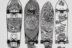 I want a skateboard tattoo idea