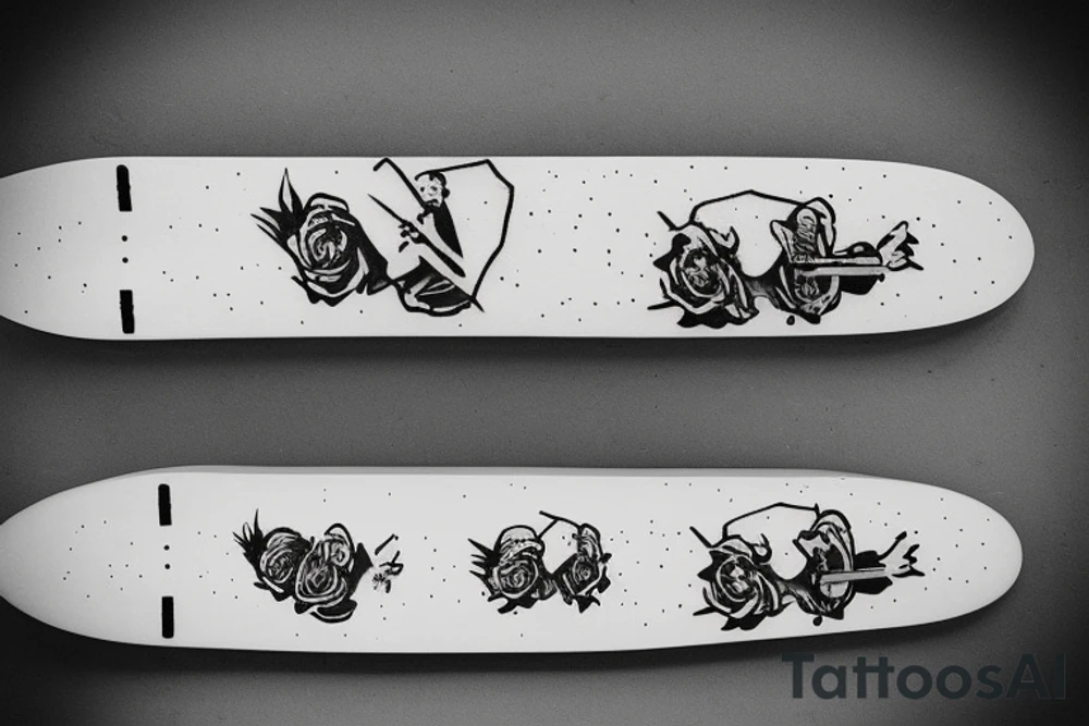 I want a simple skateboard tattoo idea