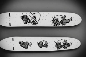 I want a simple skateboard tattoo idea