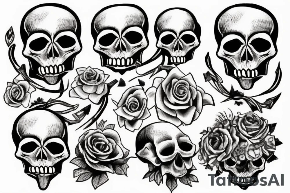 Skull tattoo idea