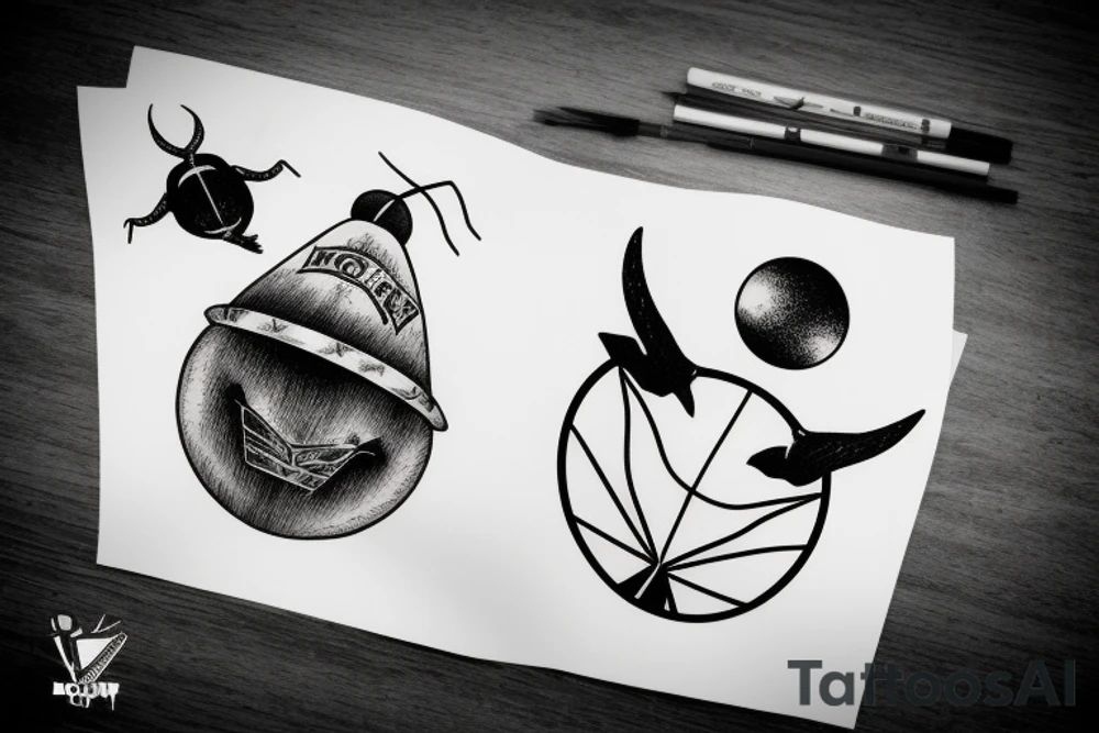 UFO abducting a longhorn tattoo idea