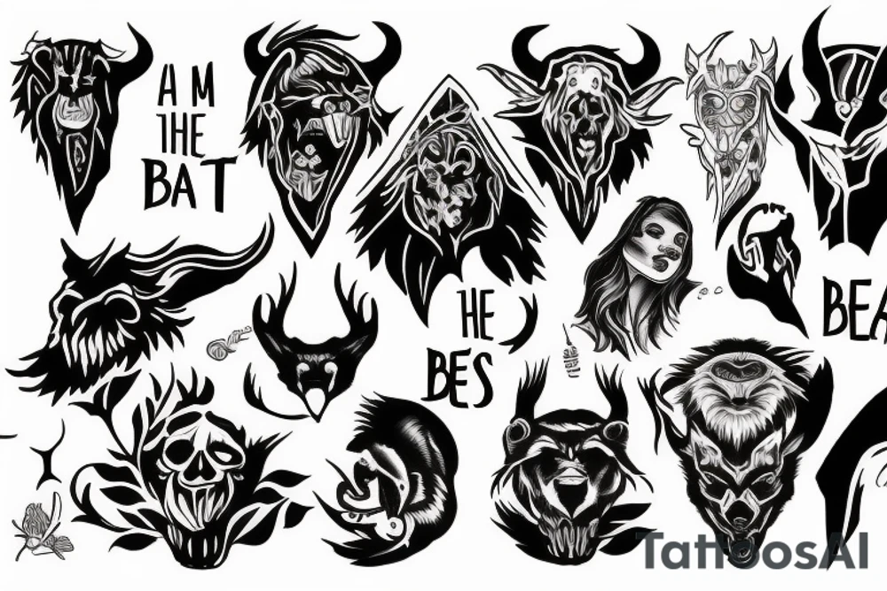 i am the beast i worship tattoo idea