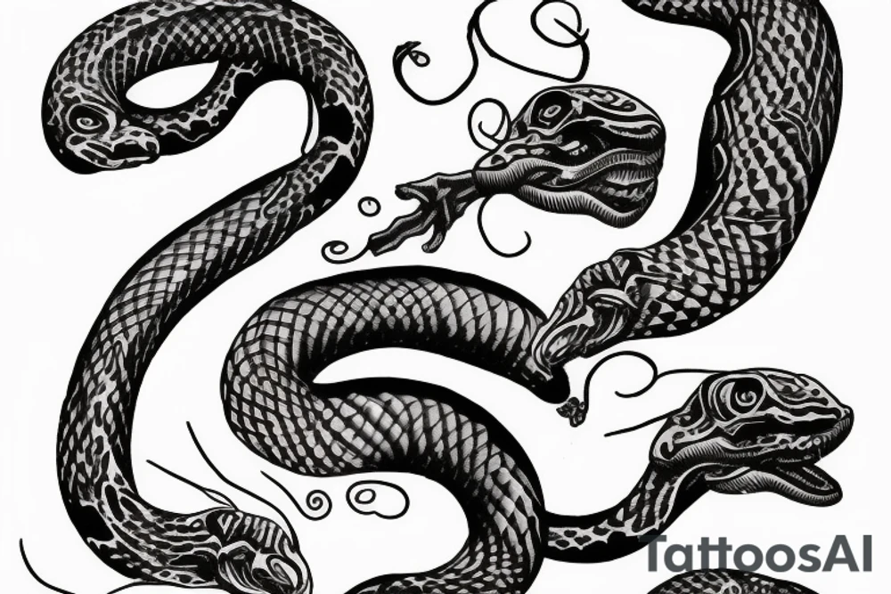 serpent tongue tattoo idea