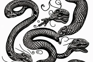 serpent tongue tattoo idea