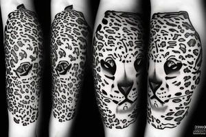 Snow leopard tattoo idea
