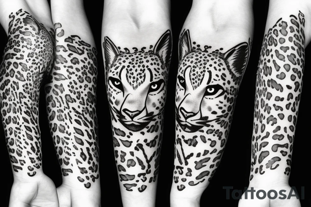 Snow leopard tattoo idea