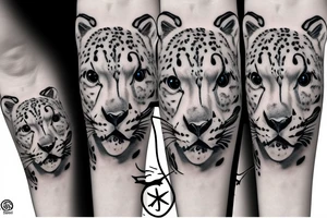 Snow leopard tattoo idea