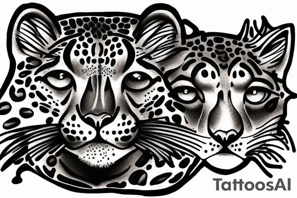 Snow leopard tattoo idea