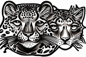 Snow leopard tattoo idea