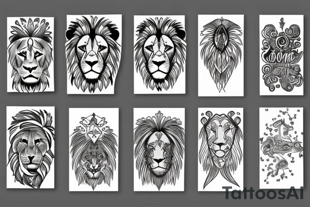 Calm Lion tattoo idea