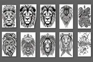 Calm Lion tattoo idea