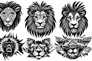Calm Lion tattoo idea